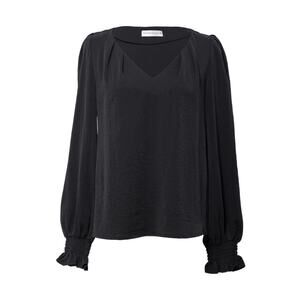 Patrizia Luca Women's Black Blouse Size L V Neck Long Sleeve NWT